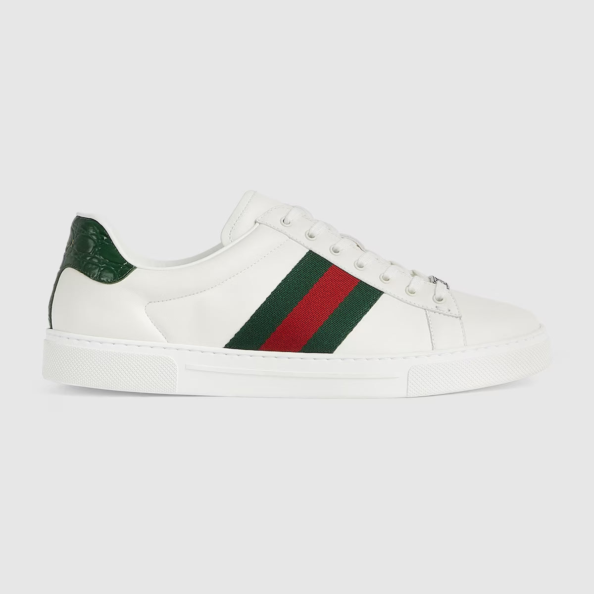Zapatos Gucci Ace Web Blanco Verde Rojo