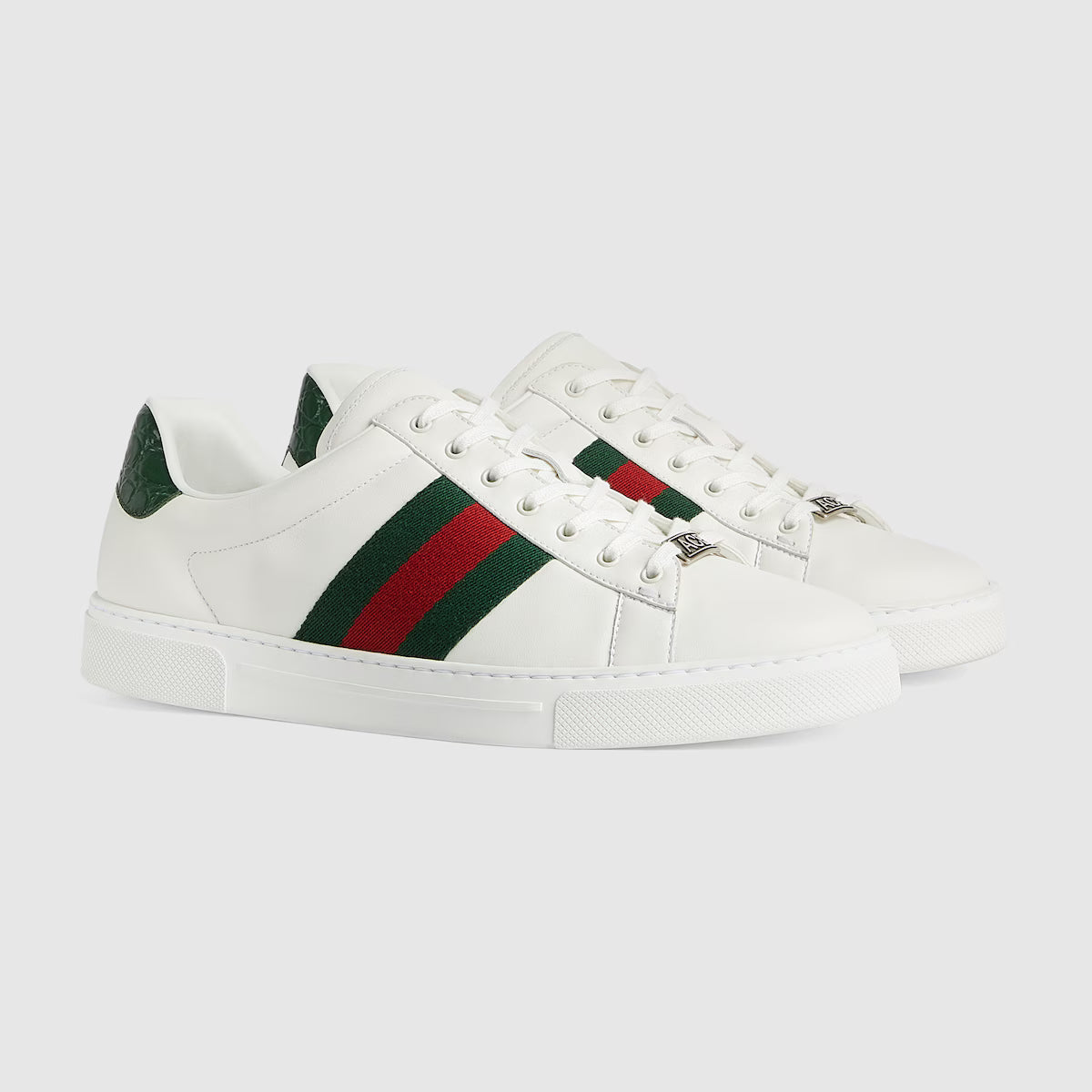 Zapatos Gucci Ace Web Blanco Verde Rojo