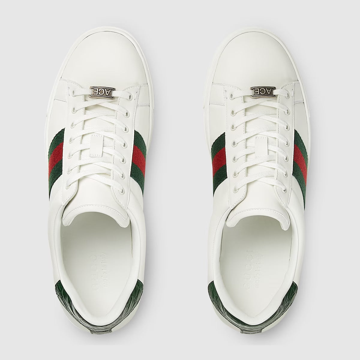 Zapatos Gucci Ace Web Blanco Verde Rojo