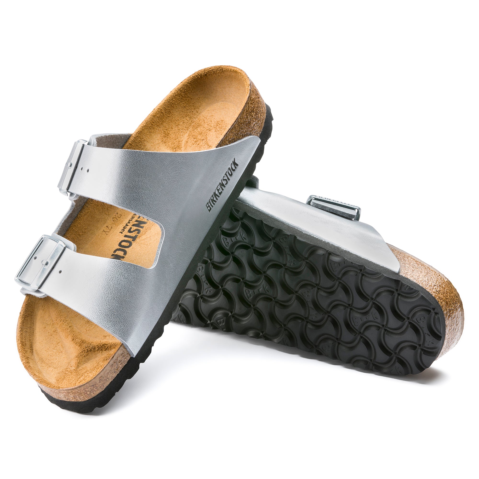 Birkenstock Arizona Birko-Flor Mujer-Silver