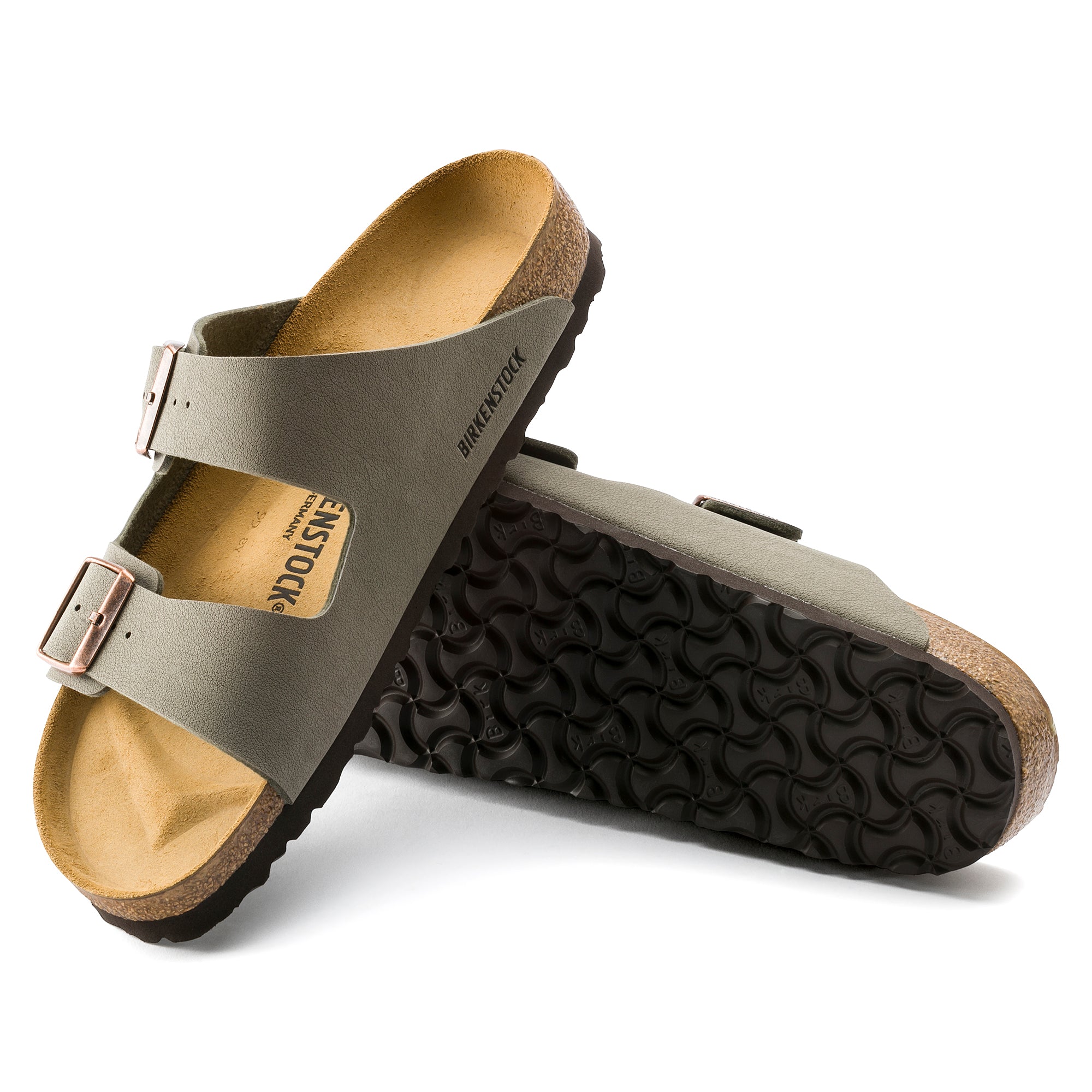 Birkenstock Arizona Birkibuc Mujer - Stone