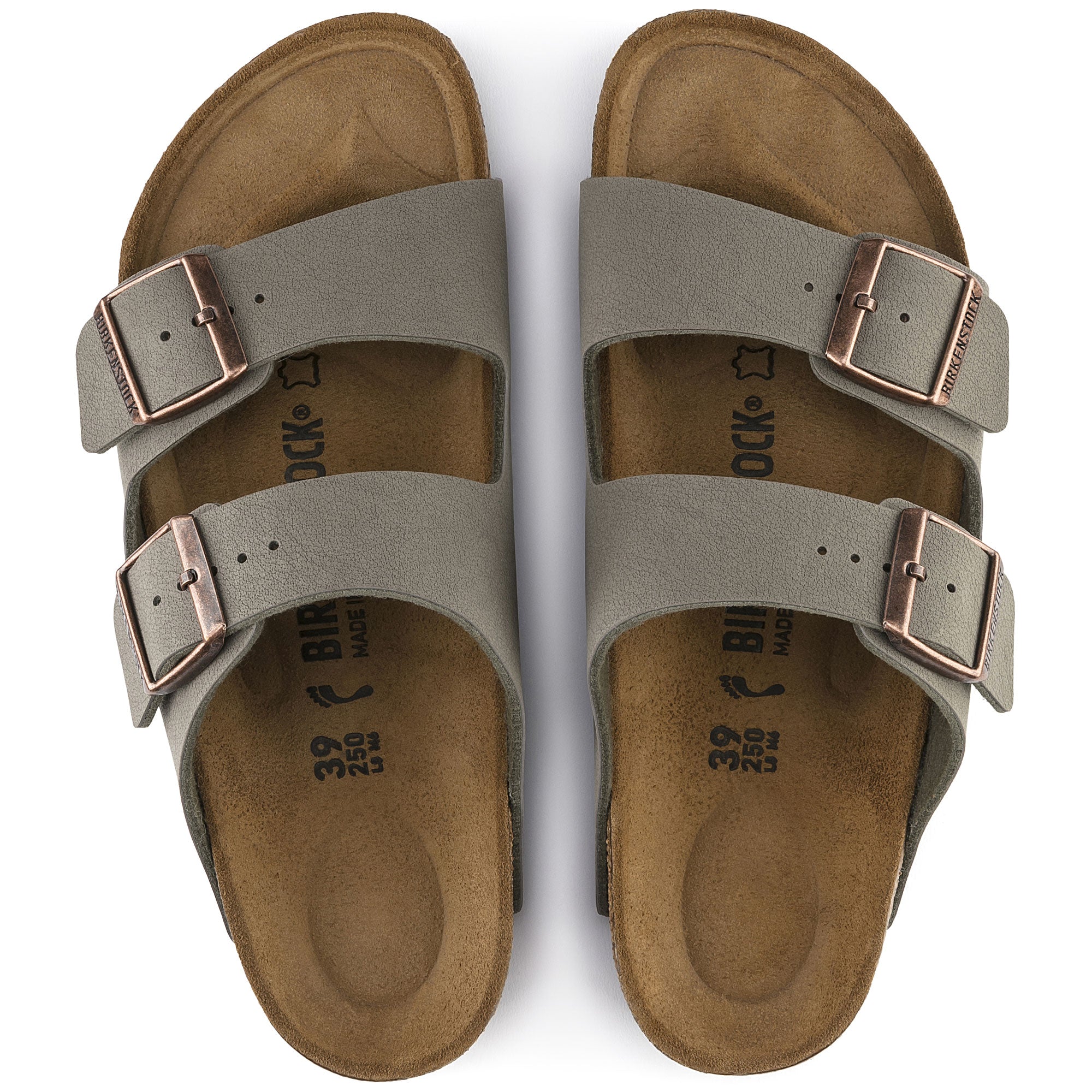 Birkenstock Arizona Birkibuc Mujer - Stone