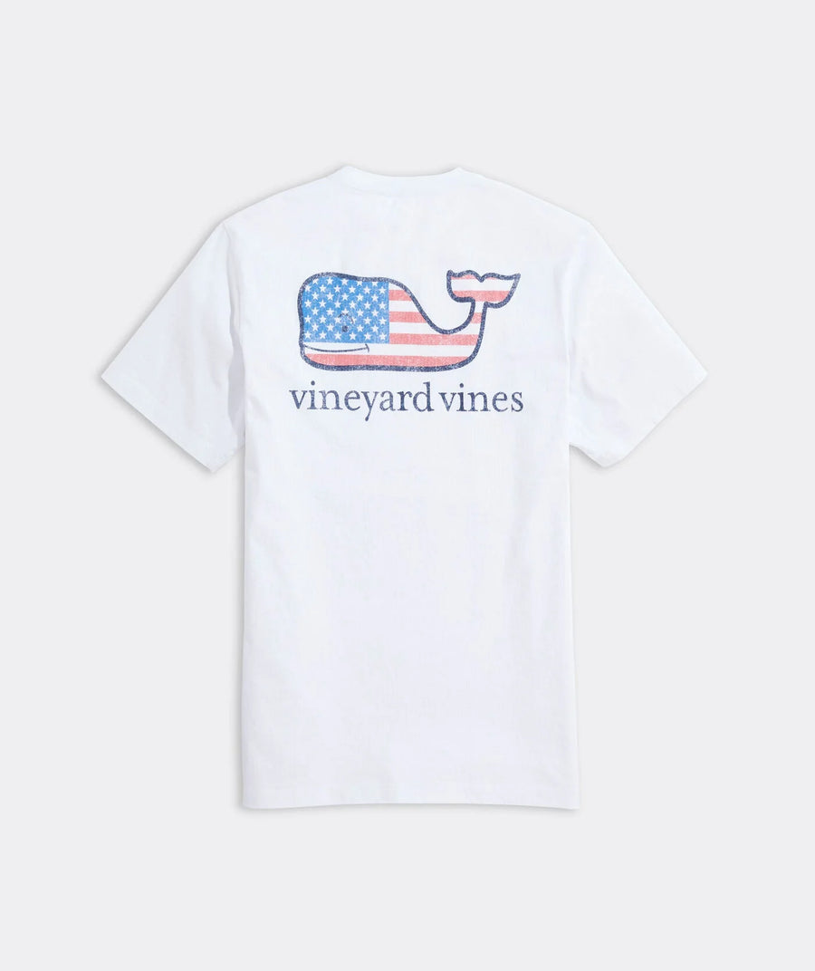 Camiseta Flag Whale Blanco Vineyard Vines