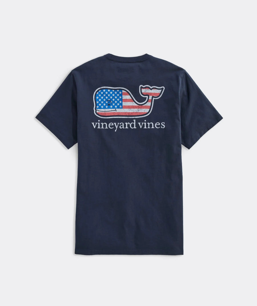 Camiseta Flag Whale Navy Vineyard Vines