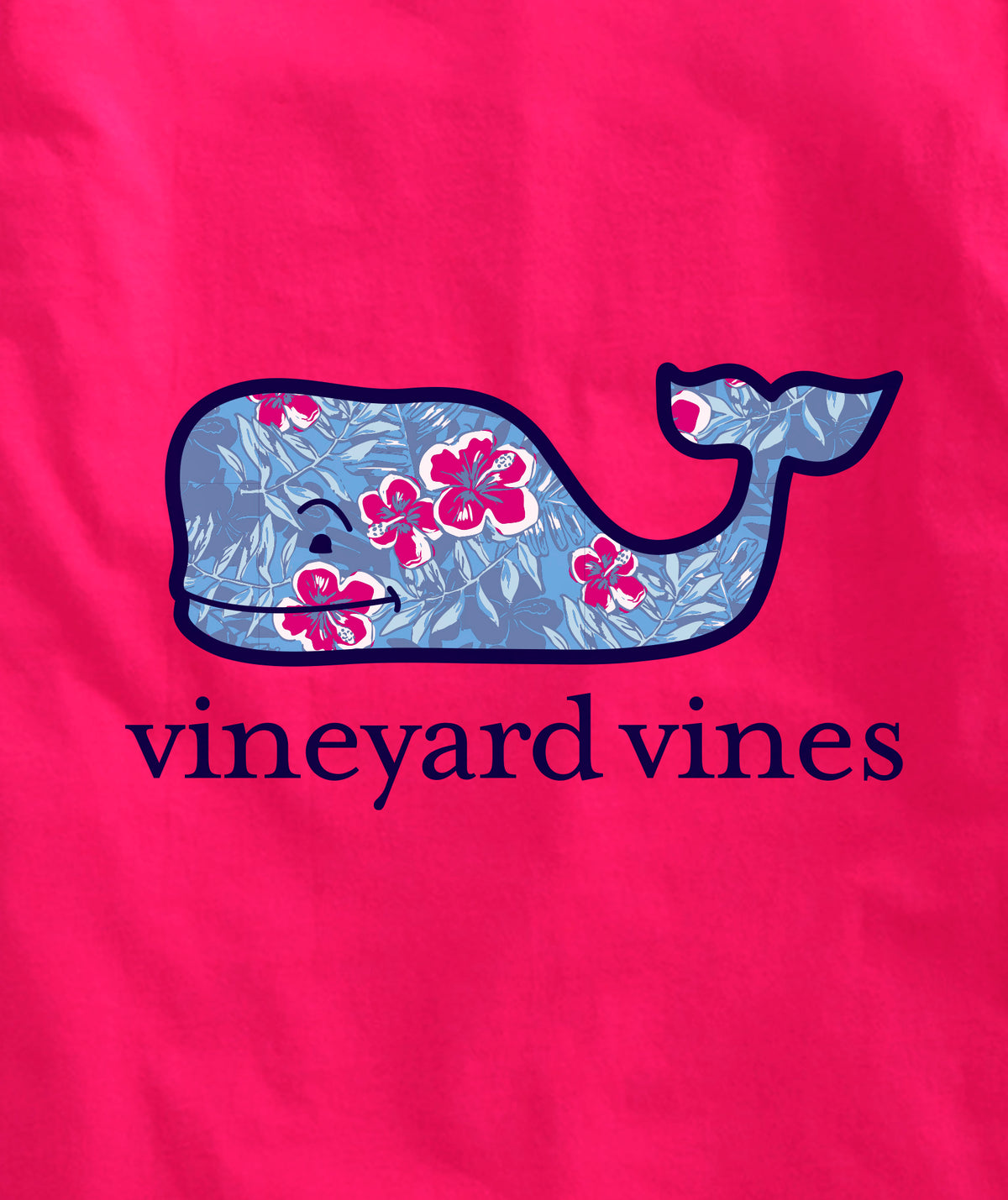 Camiseta Floral Whale Rosada Vineyard Vines
