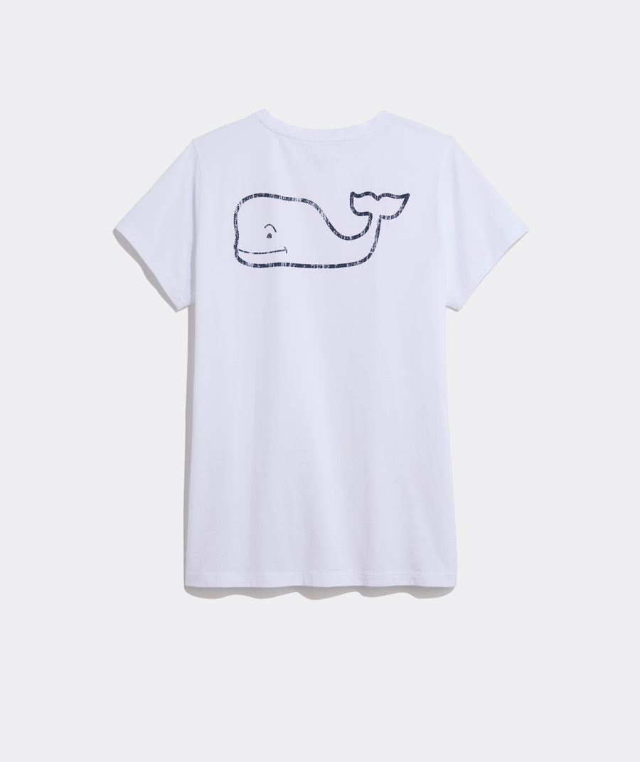 Camiseta Mujer Vintage Whale Vineyard Vines Blanca