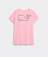 Camiseta Mujer Vintage Whale Vineyard Vines Rosada