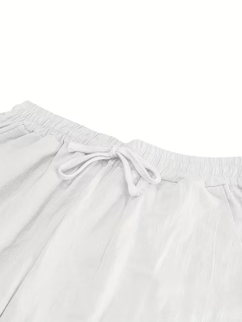 Pantalón Lino Hombre Blanco