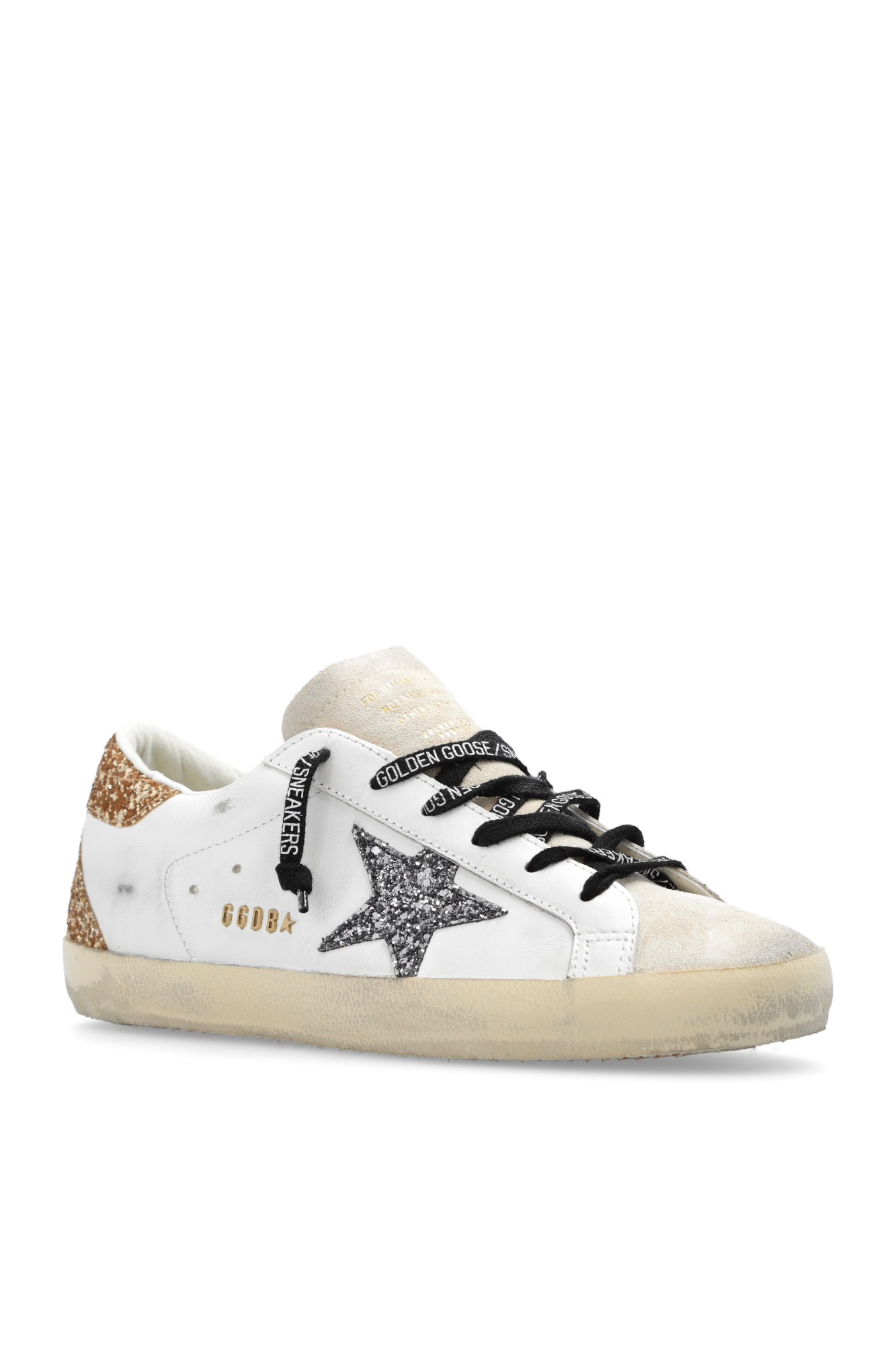 Zapatos Super-Star Mujer Blanco Plateado Dorado Golden Goose