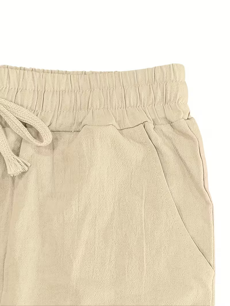 Pantalón Lino Hombre Beige