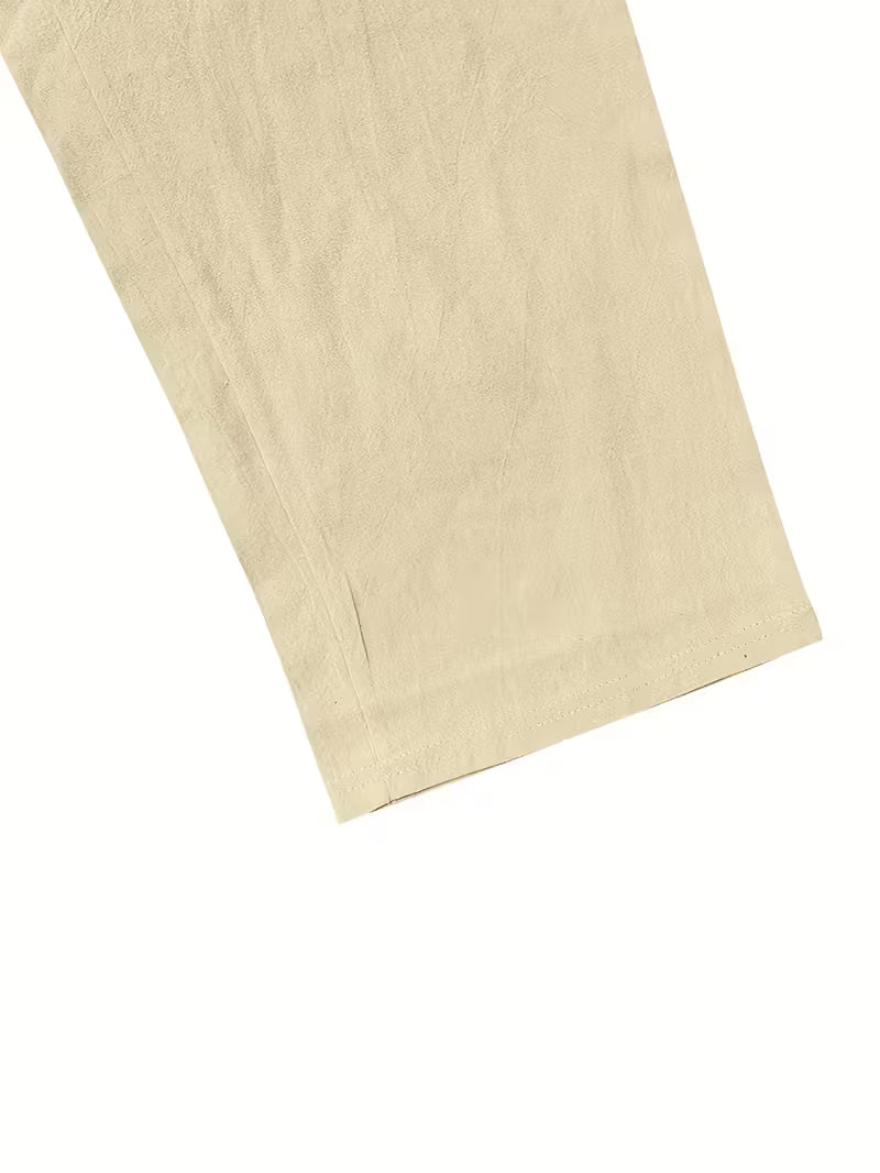 Pantalón Lino Hombre Beige
