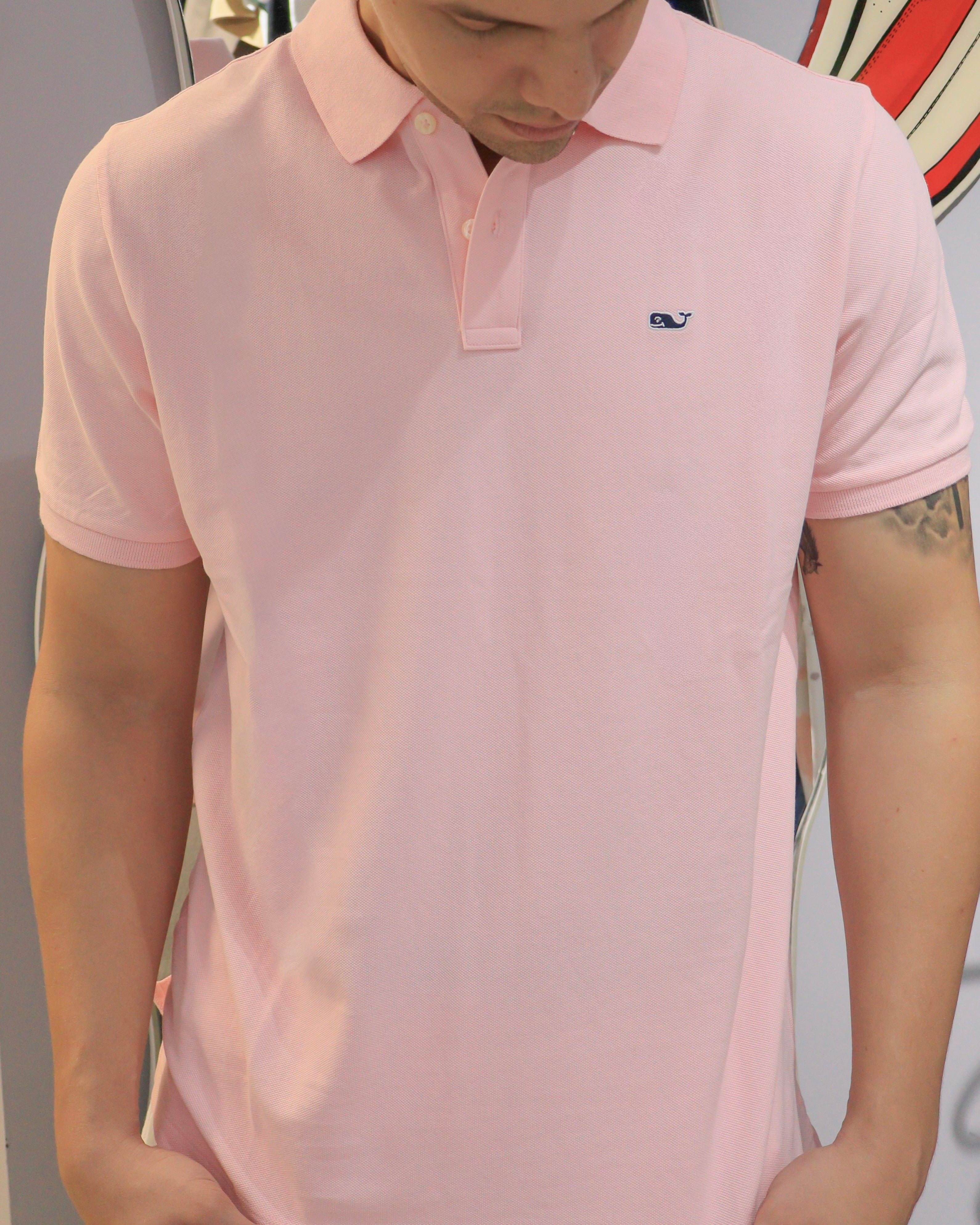 Pique Polo Vineyard Vines Rosada