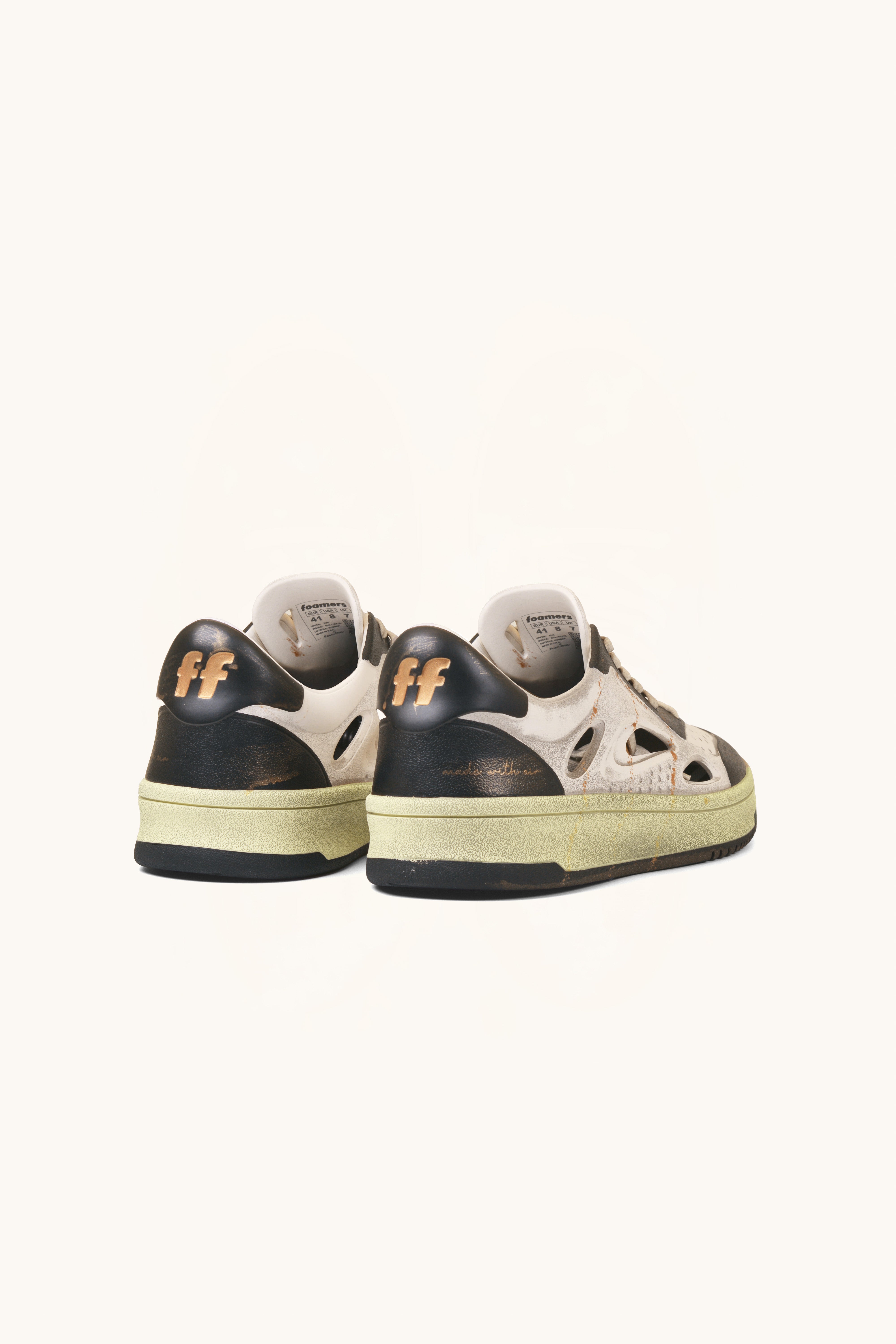 Zapatos Foamers Icon Blanco Beige Negro