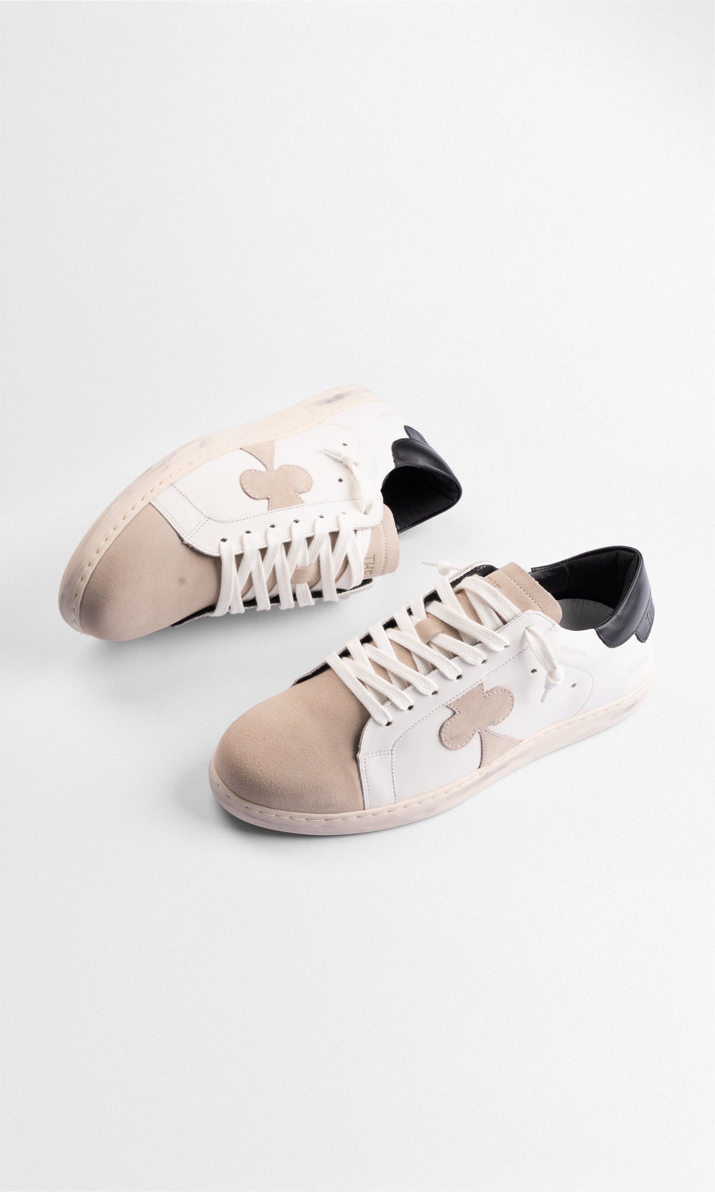 Sneaker de Cuero Geneva — Beige