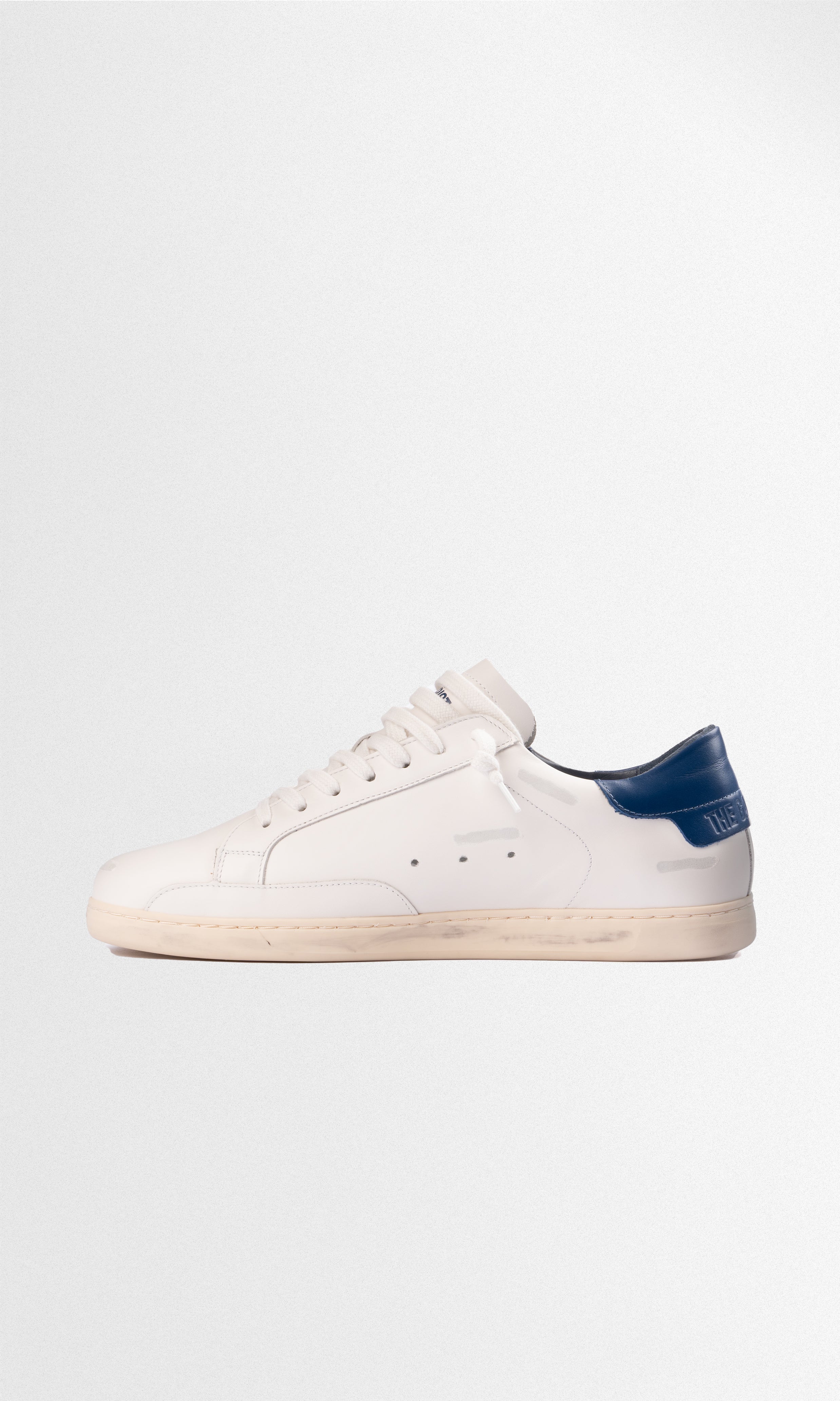 Sneaker de Cuero Geneva — Navy Heel