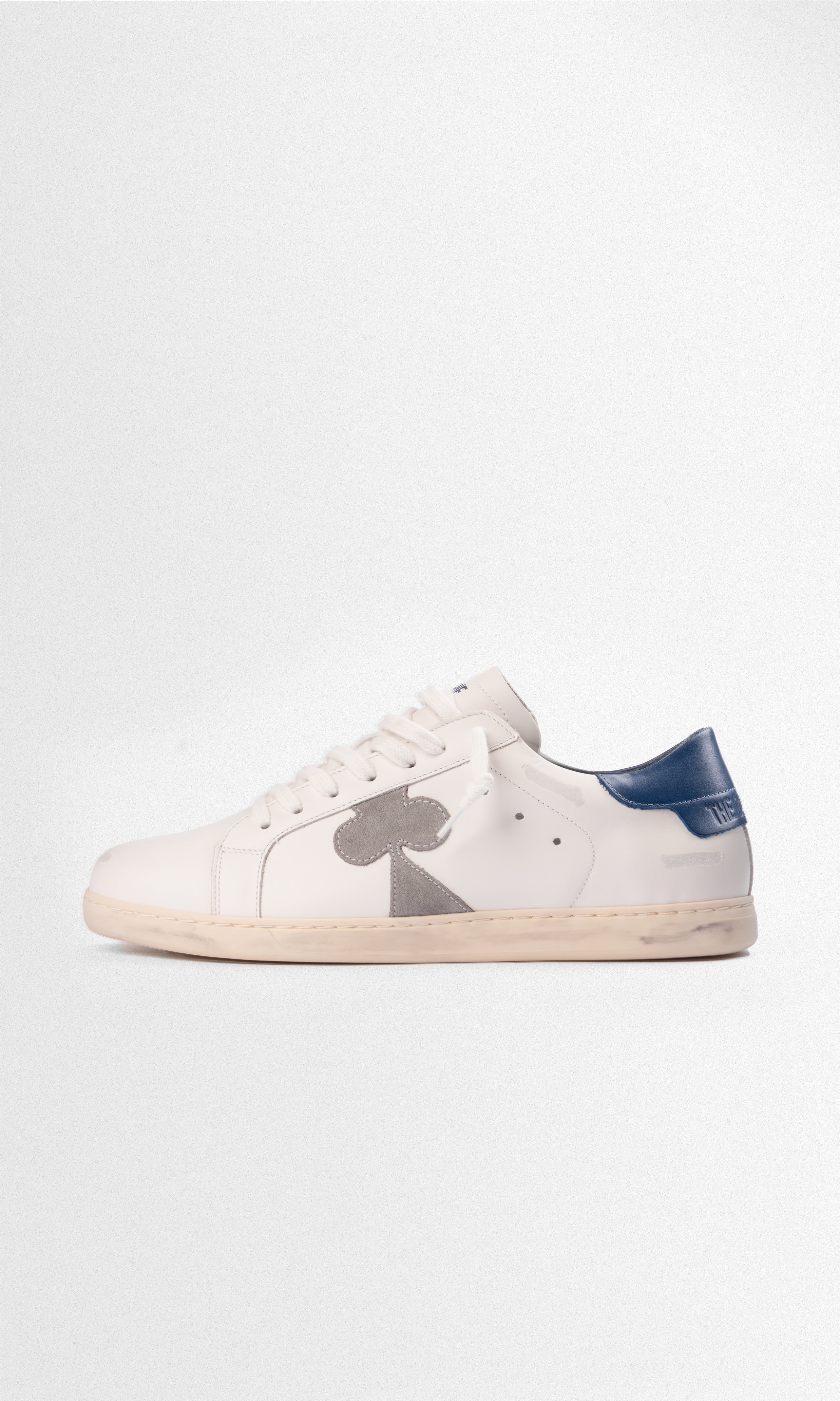 Sneaker de Cuero Geneva — Navy Heel