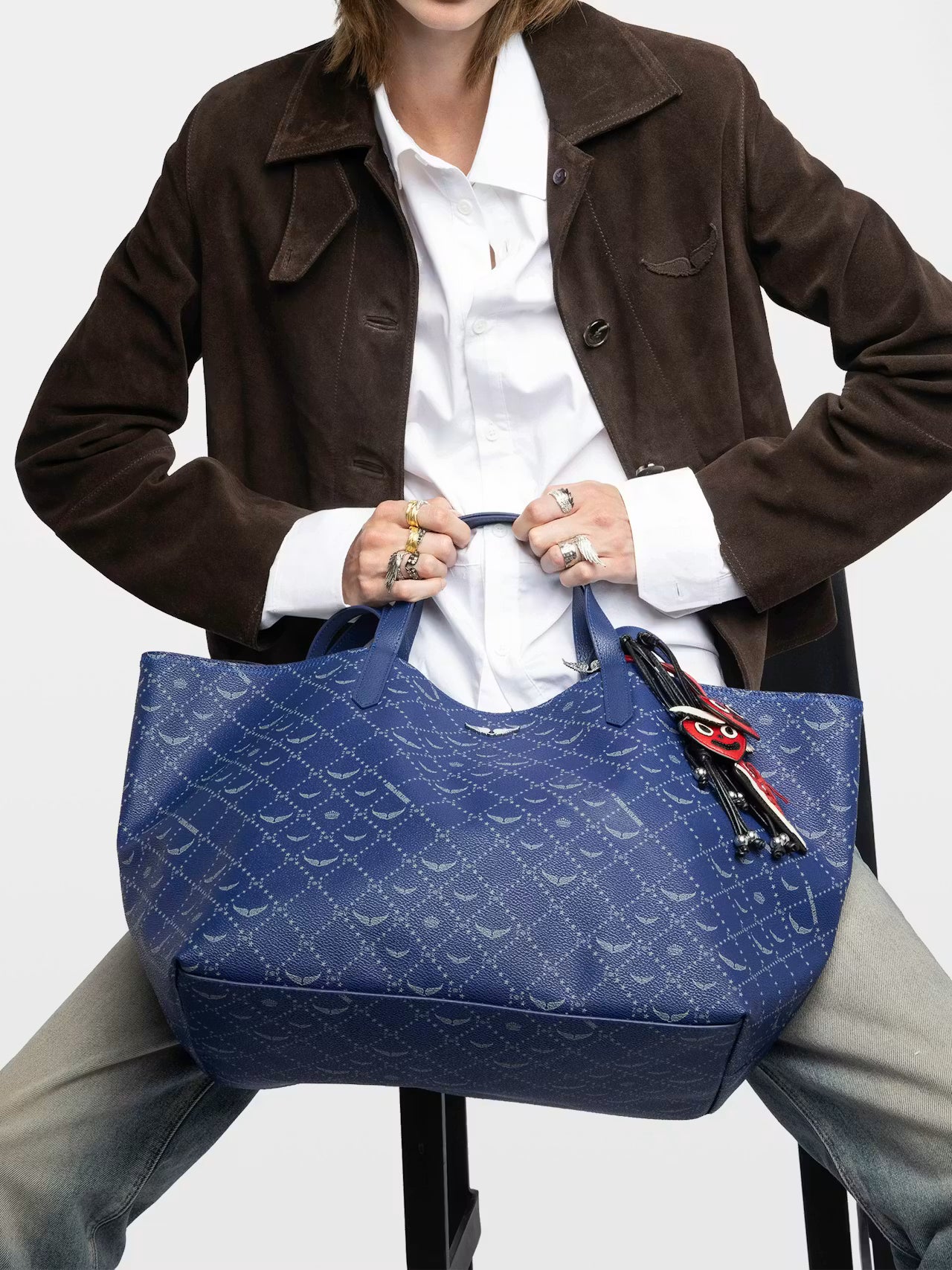Bolso Tote Zadig Z Shopper XL - Azul