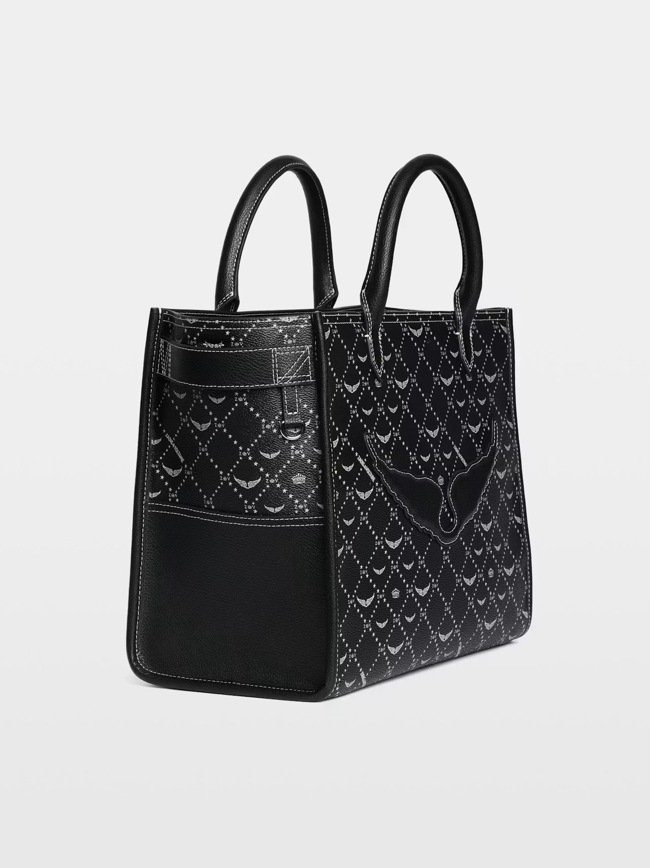 Bolso Tote Zadig Angel - Negro