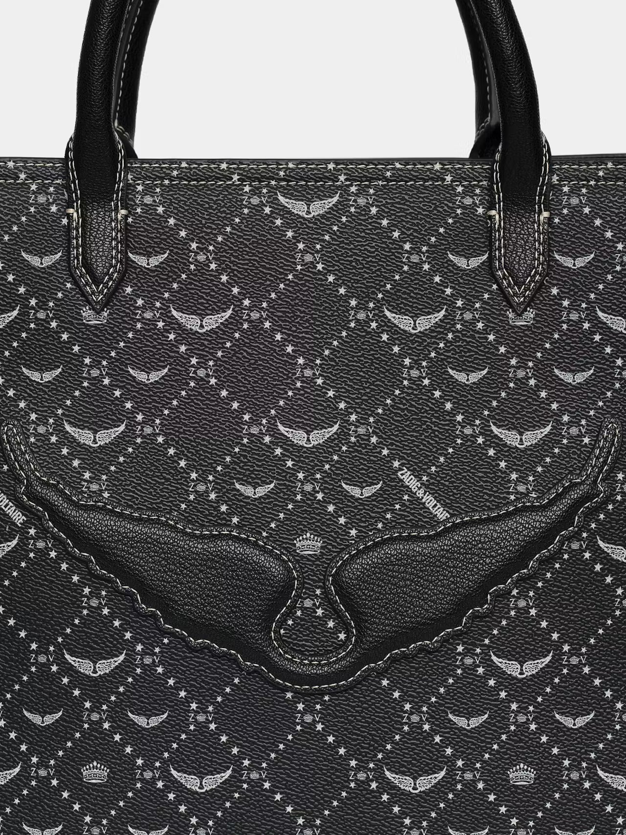 Bolso Tote Zadig Angel - Negro