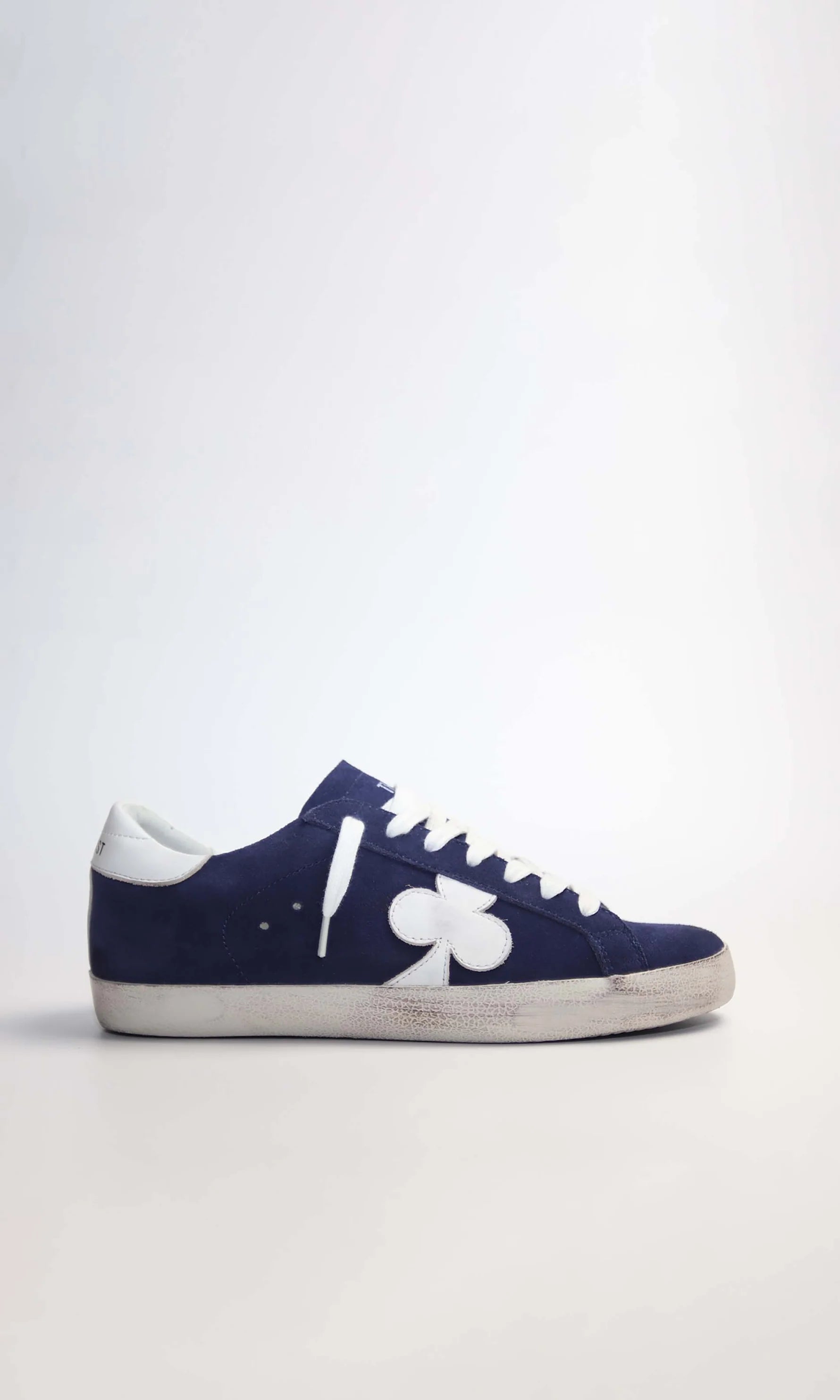 ZAPATOS Distressed Leather Sneaker NAVY THE GALLERIST