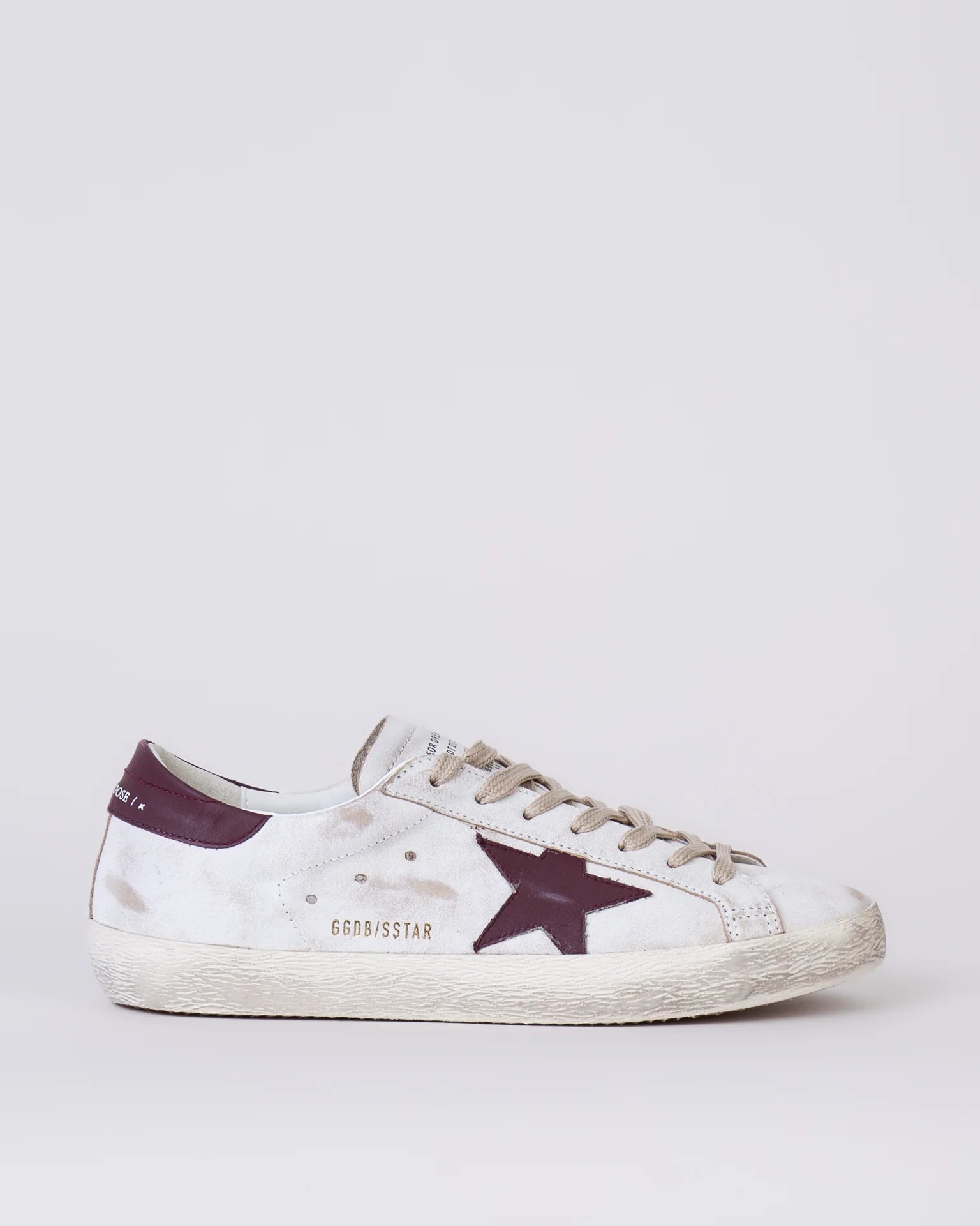 Zapatos Super-Star Blanco Rojo Oscuro Golden Goose