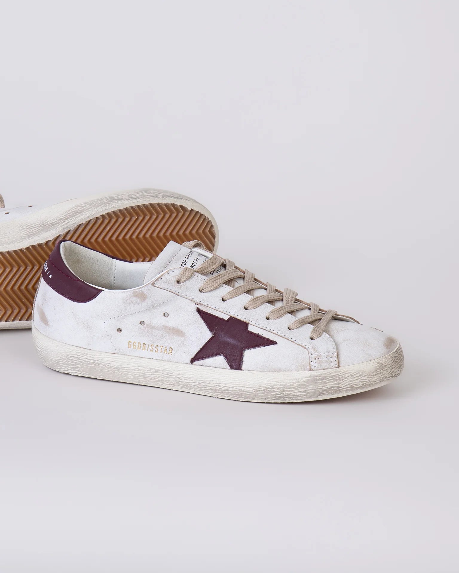 Zapatos Super-Star Blanco Rojo Oscuro Golden Goose