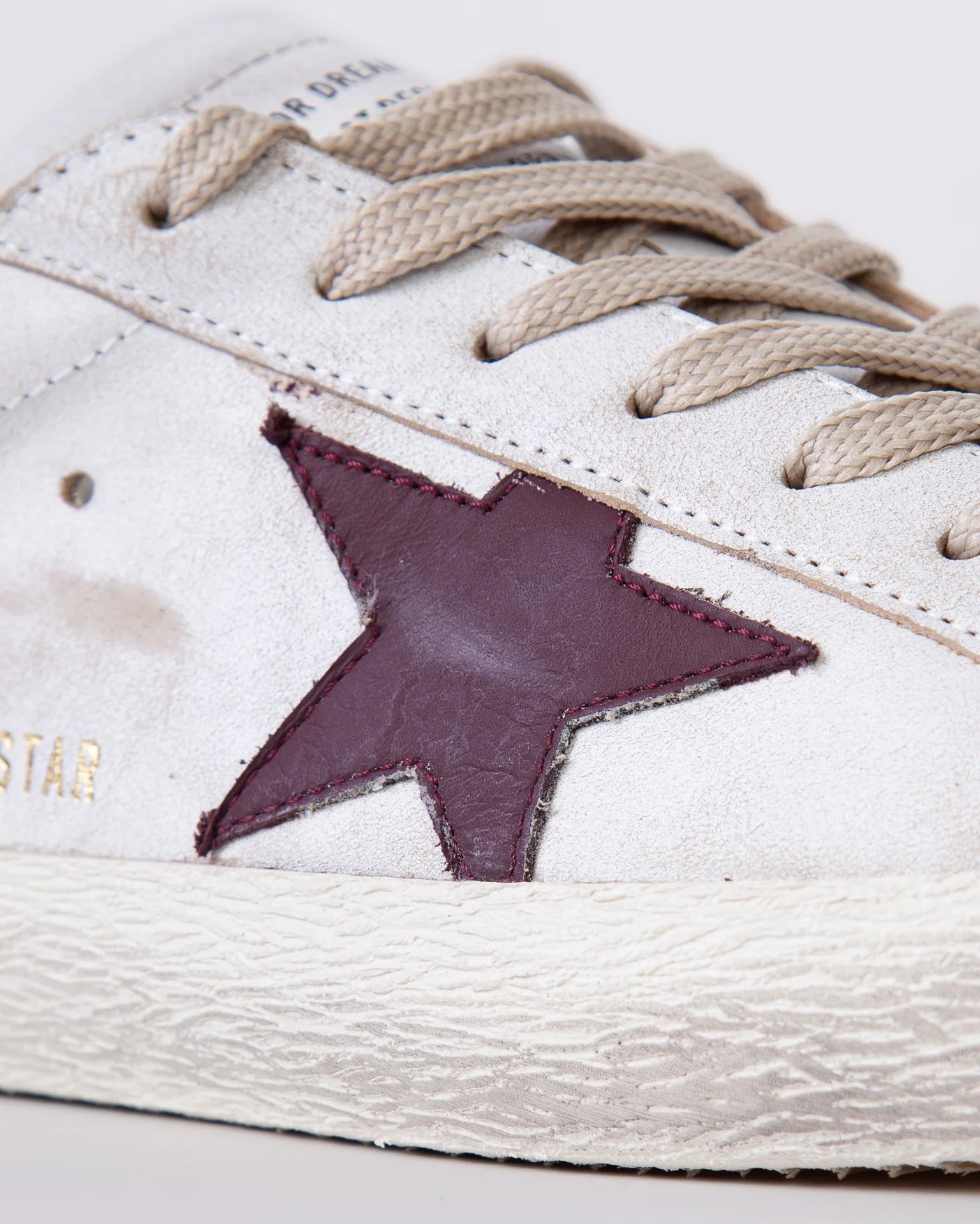 Zapatos Super-Star Blanco Rojo Oscuro Golden Goose