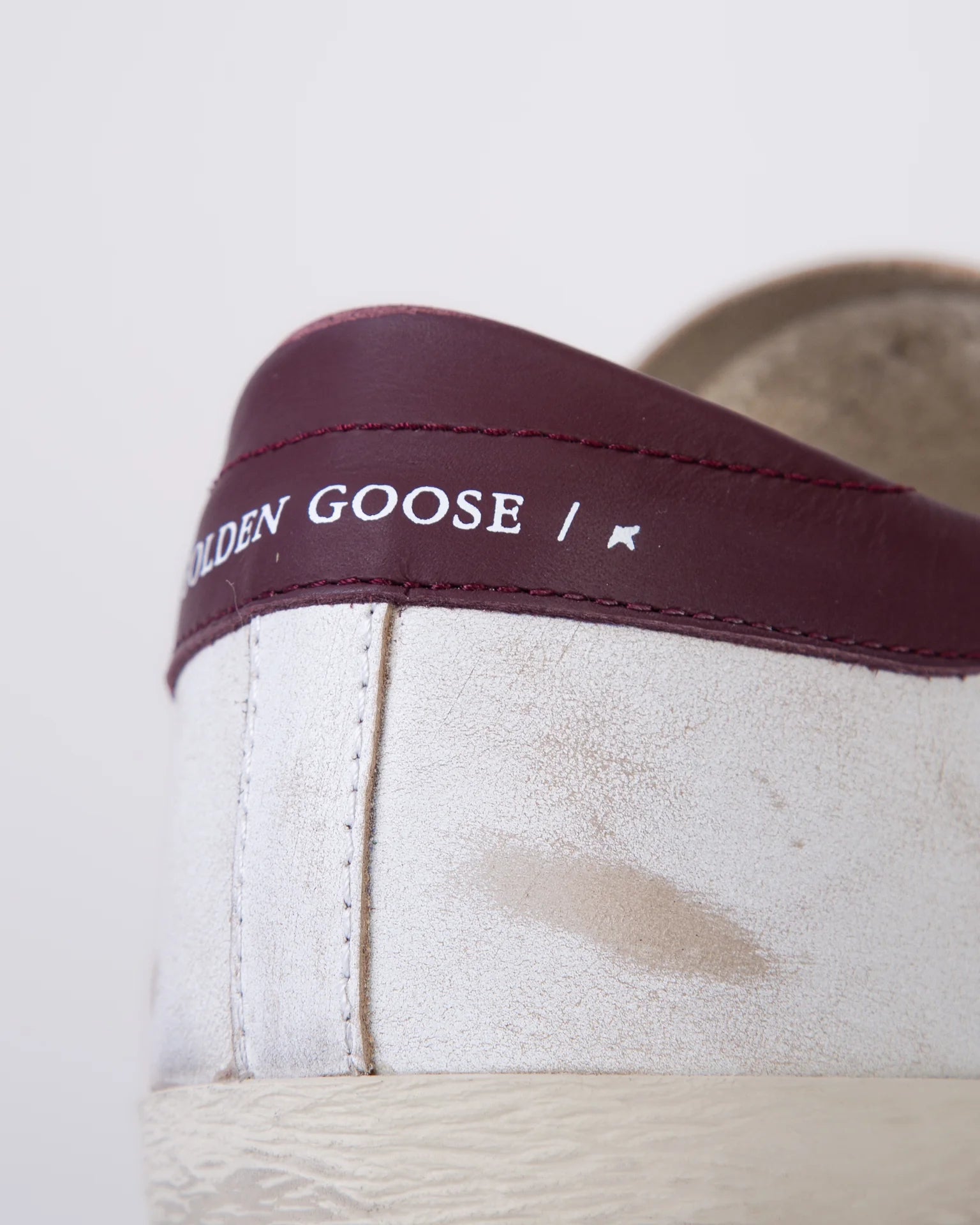 Zapatos Super-Star Blanco Rojo Oscuro Golden Goose