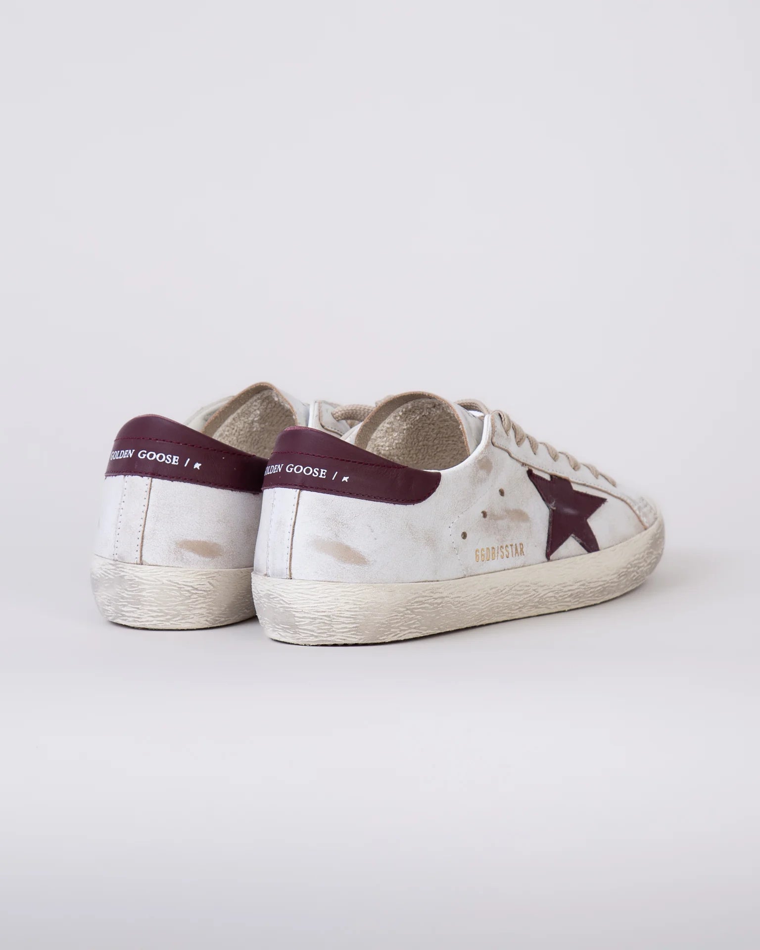 Zapatos Super-Star Blanco Rojo Oscuro Golden Goose