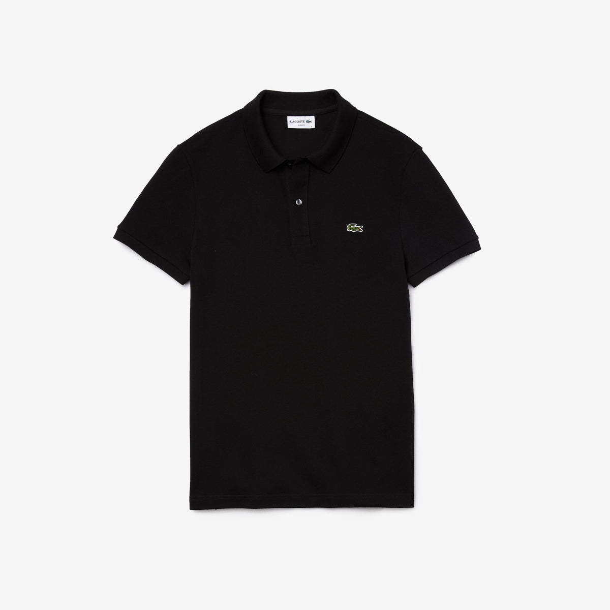 Polo L.12.12 Slim Fit Negro Lacoste