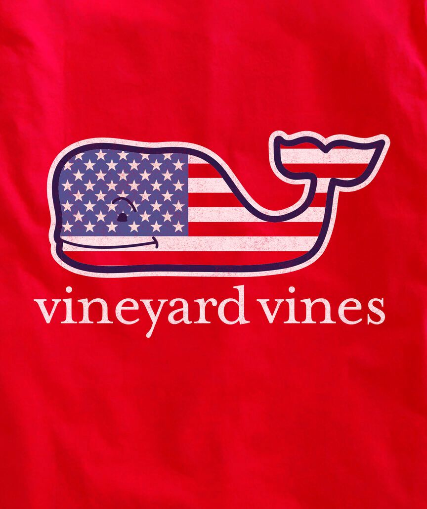 CAMISETA Flag Whale ROJO VINEYARD VINES