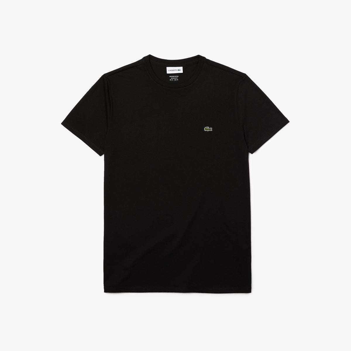 Camiseta Algodón Pima Negra Lacoste