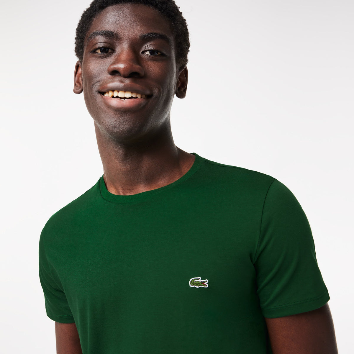 Camiseta Algodón Pima Verde Pino Lacoste