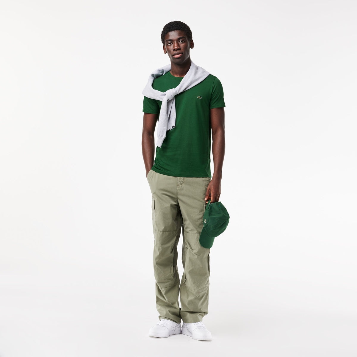 Camiseta Algodón Pima Verde Pino Lacoste
