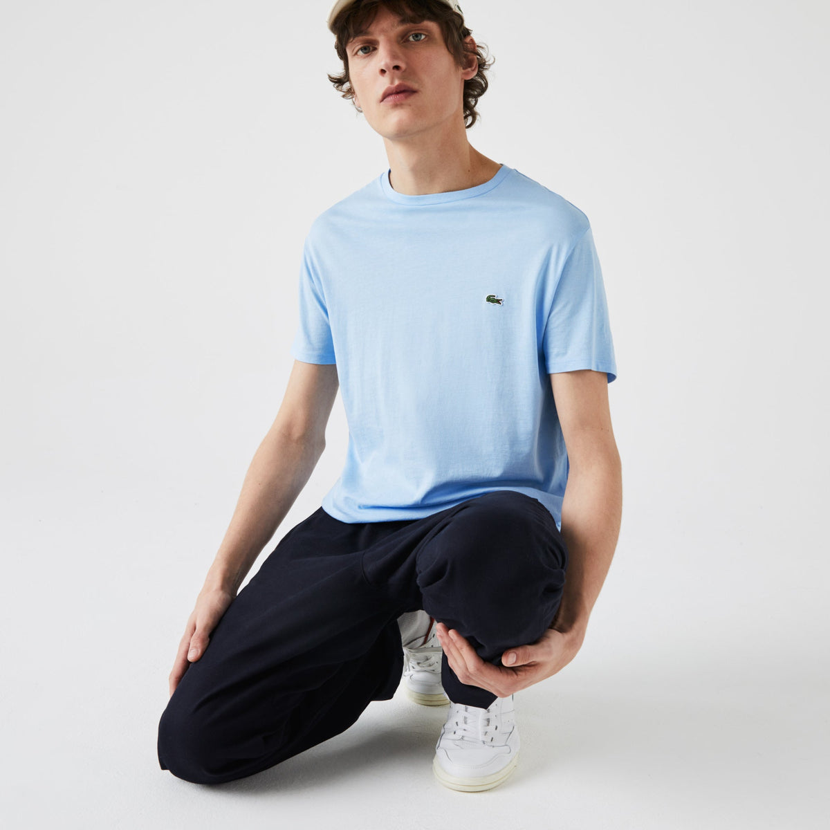 Camiseta Algodón Pima Azul Cielo Lacoste