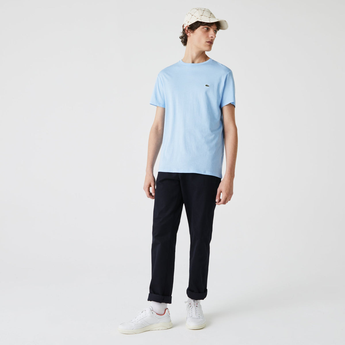 Camiseta Algodón Pima Azul Cielo Lacoste