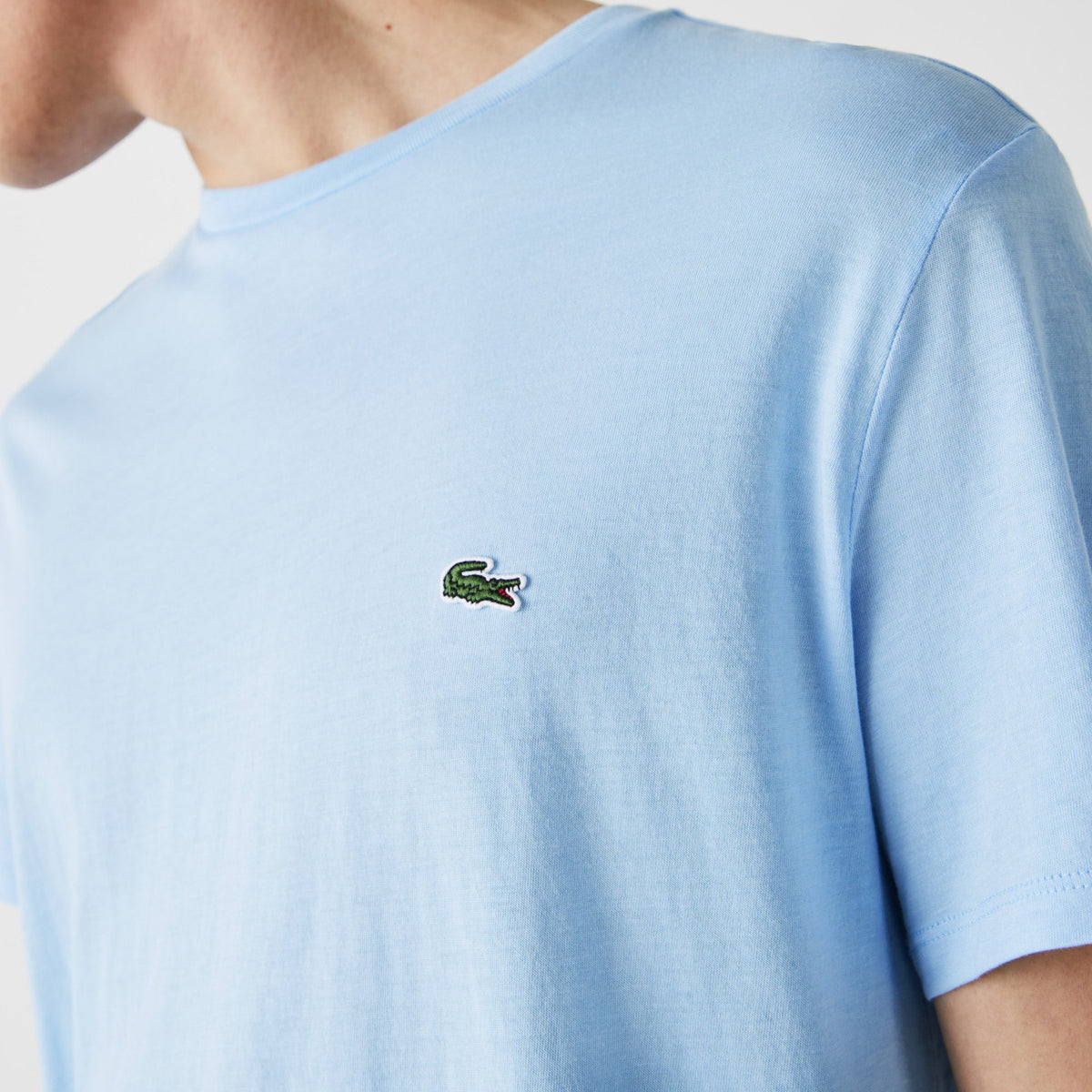 Camiseta Algodón Pima Azul Cielo Lacoste