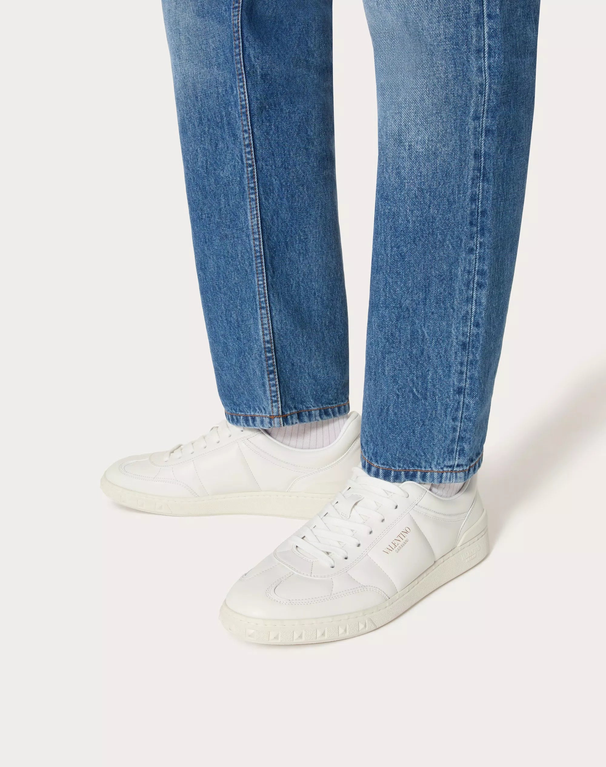 ZAPATOS Upvillage Low Sneaker Cuero Blanco VALENTINO