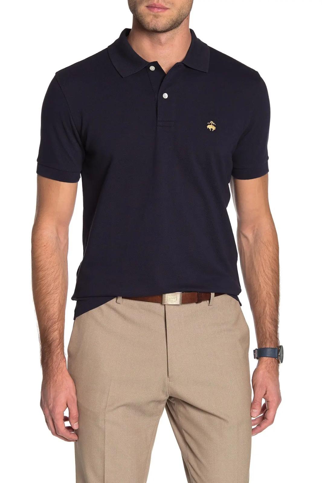 Camiseta Tipo Polo Slim Fit Azul Navy Brooks Brothers
