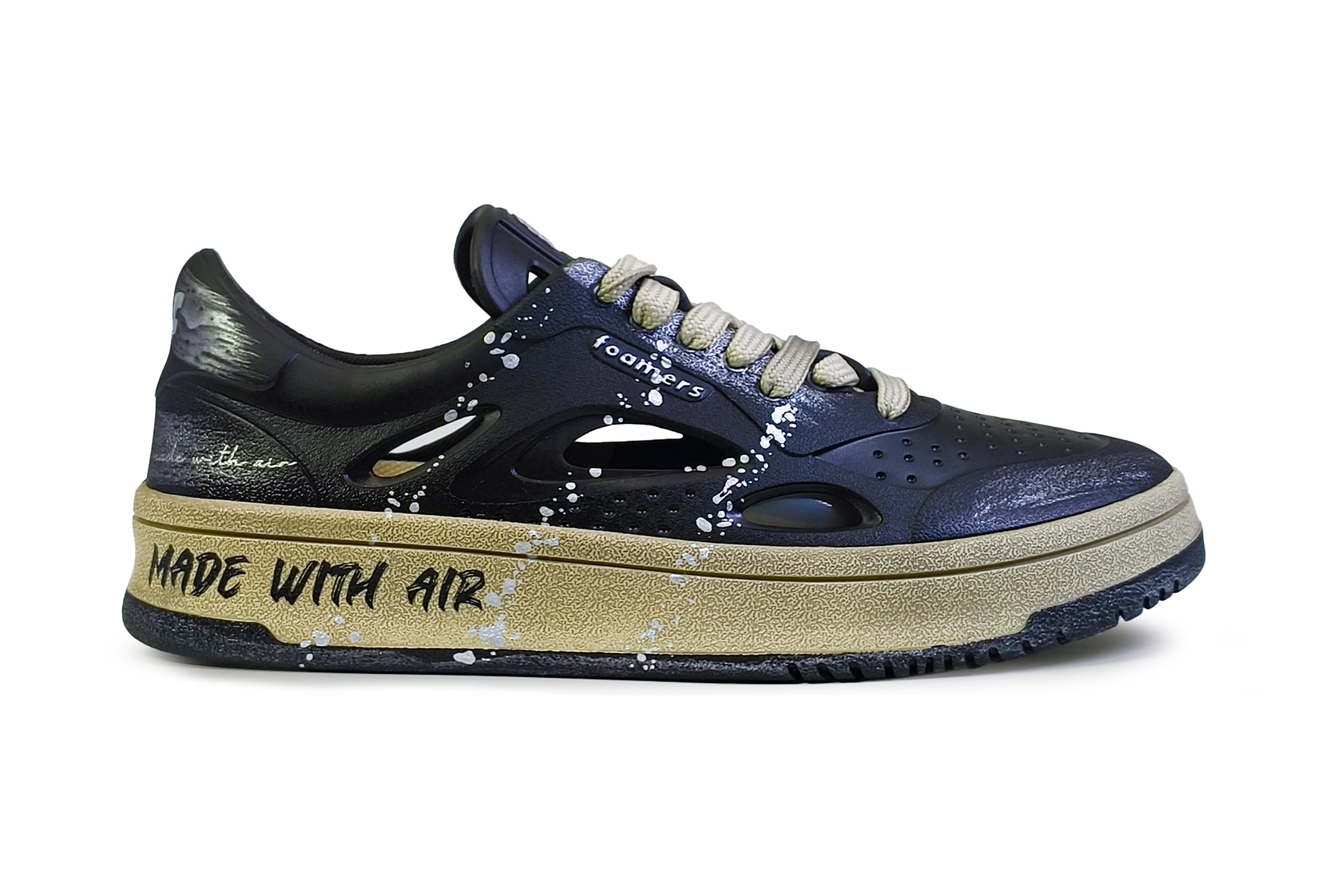 Zapatos Foamers Icon Off Negro Beige