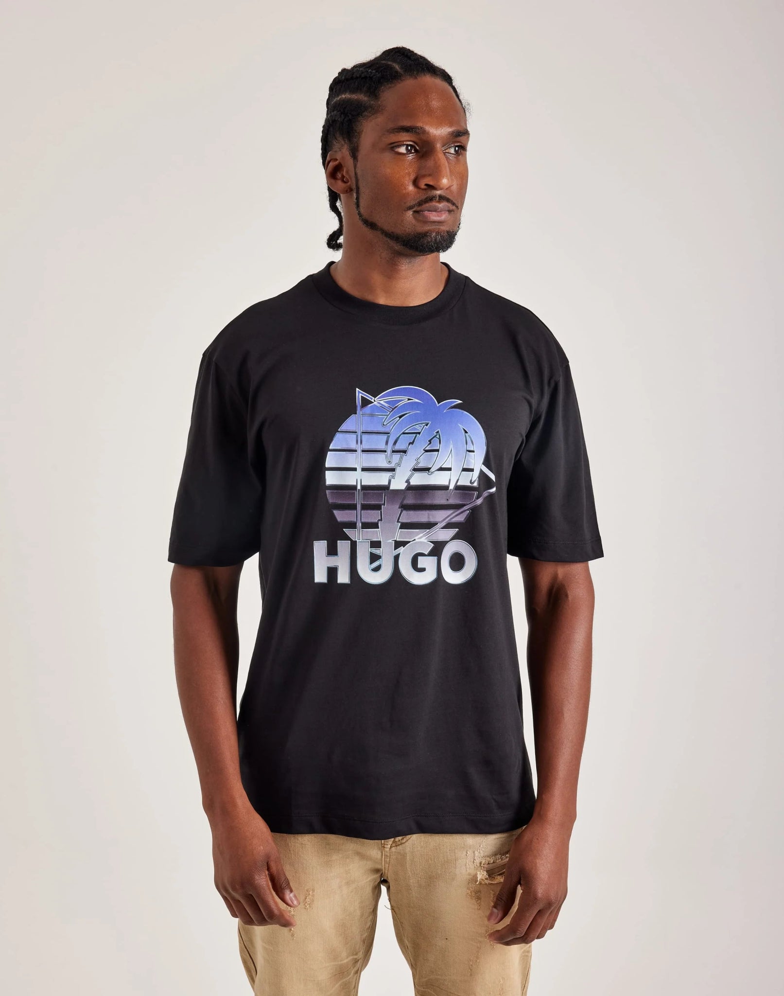 Camiseta Logo & Artwork Negro Hugo Boss