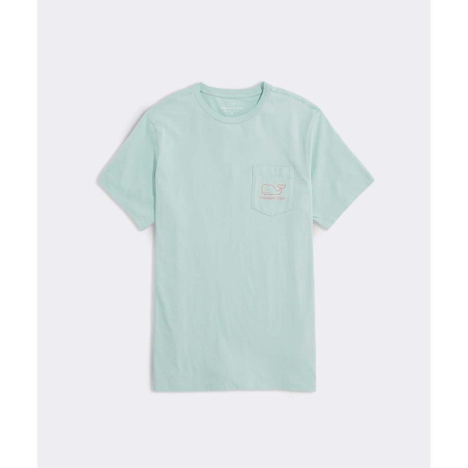 Camiseta Vintage Whale Pocket Aqua VINEYARD VINES