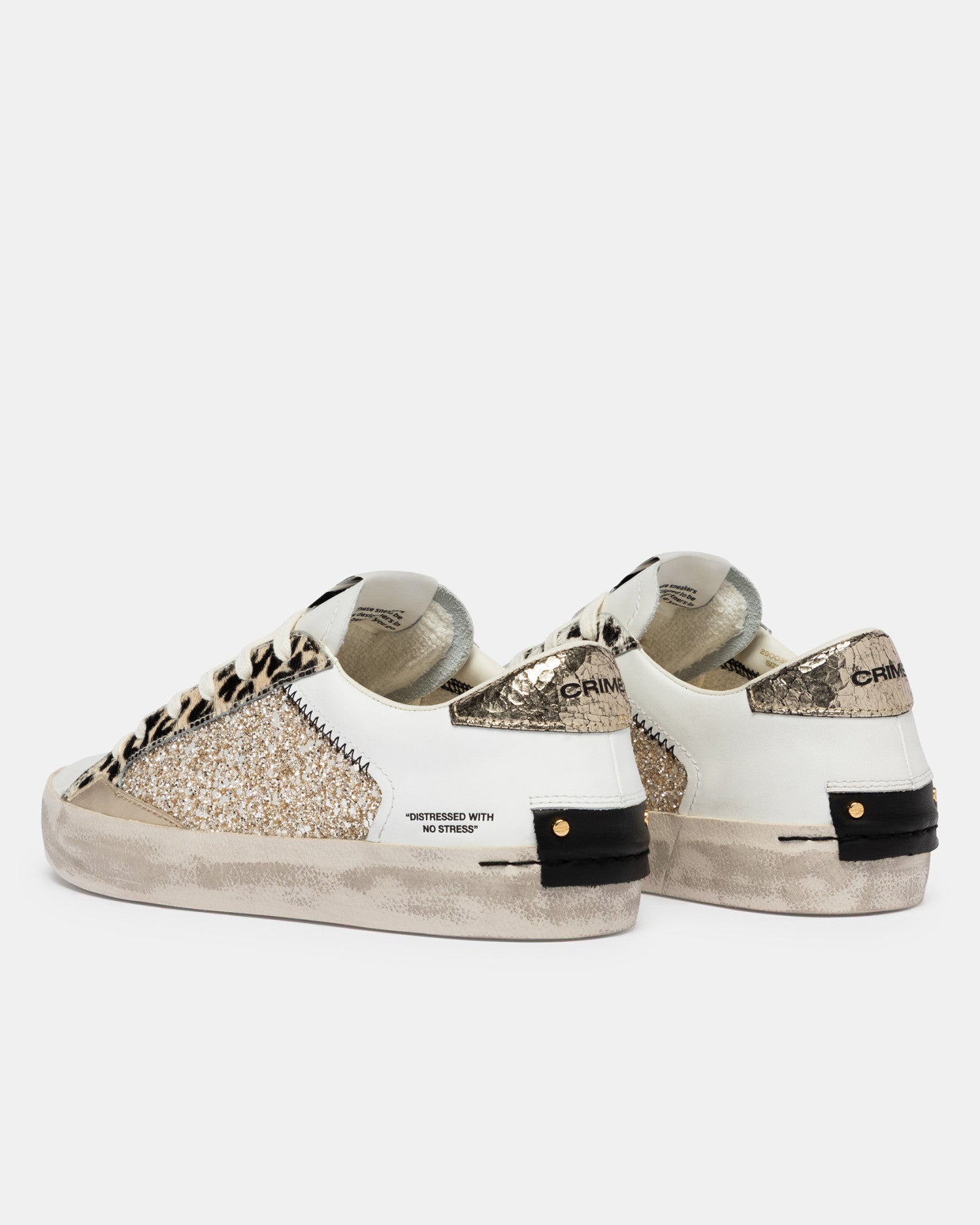 Tenis Crime London Mujer Distressed Chrome Fang