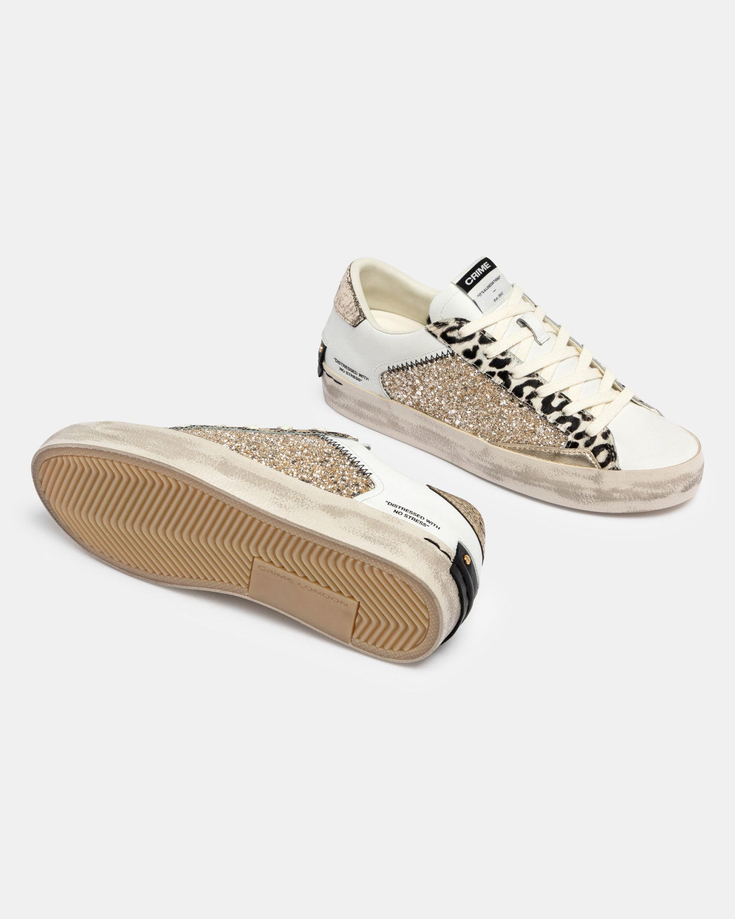 Tenis Crime London Mujer Distressed Chrome Fang