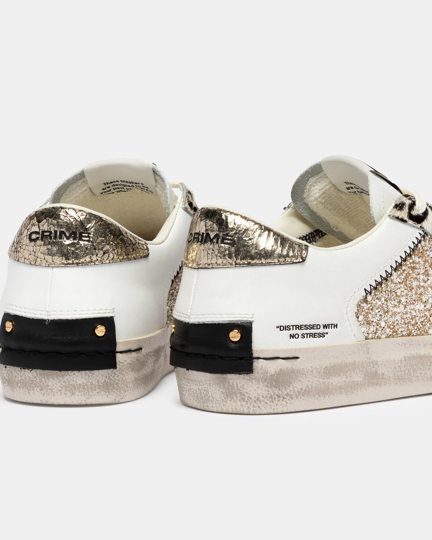 Tenis Crime London Mujer Distressed Chrome Fang