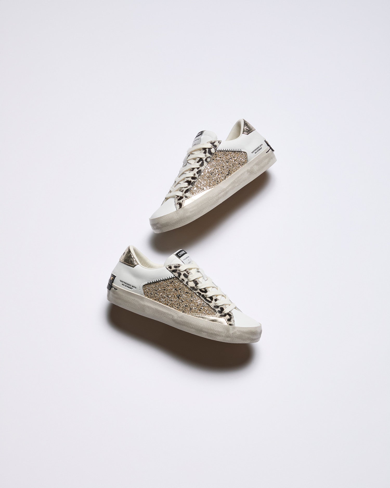 Tenis Crime London Mujer Distressed Chrome Fang