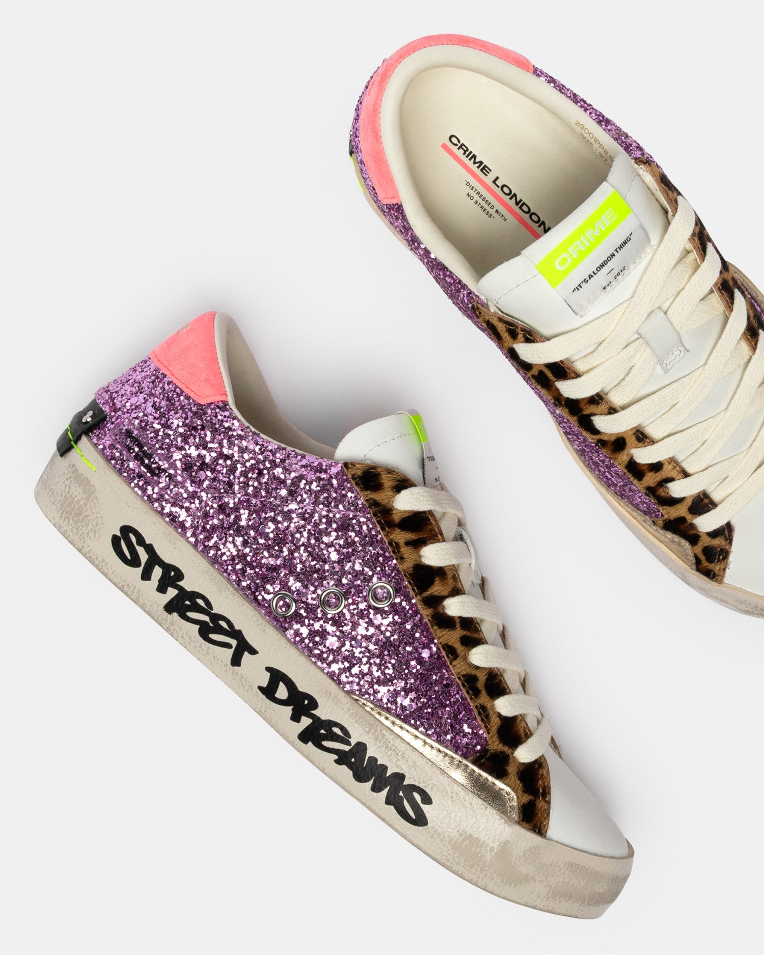 Tenis Crime London Mujer Distressed Purple Pop