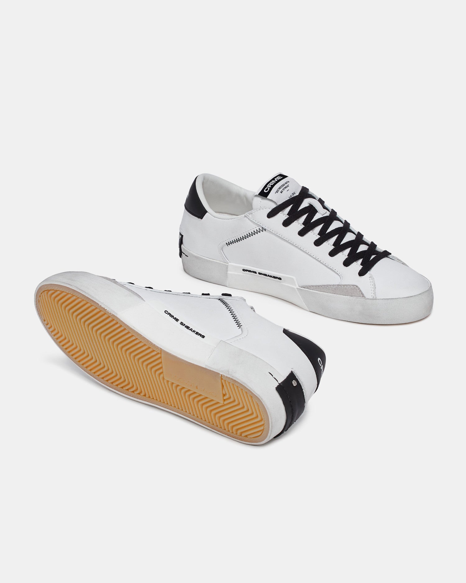 Tenis Crime London Distressed White-Black