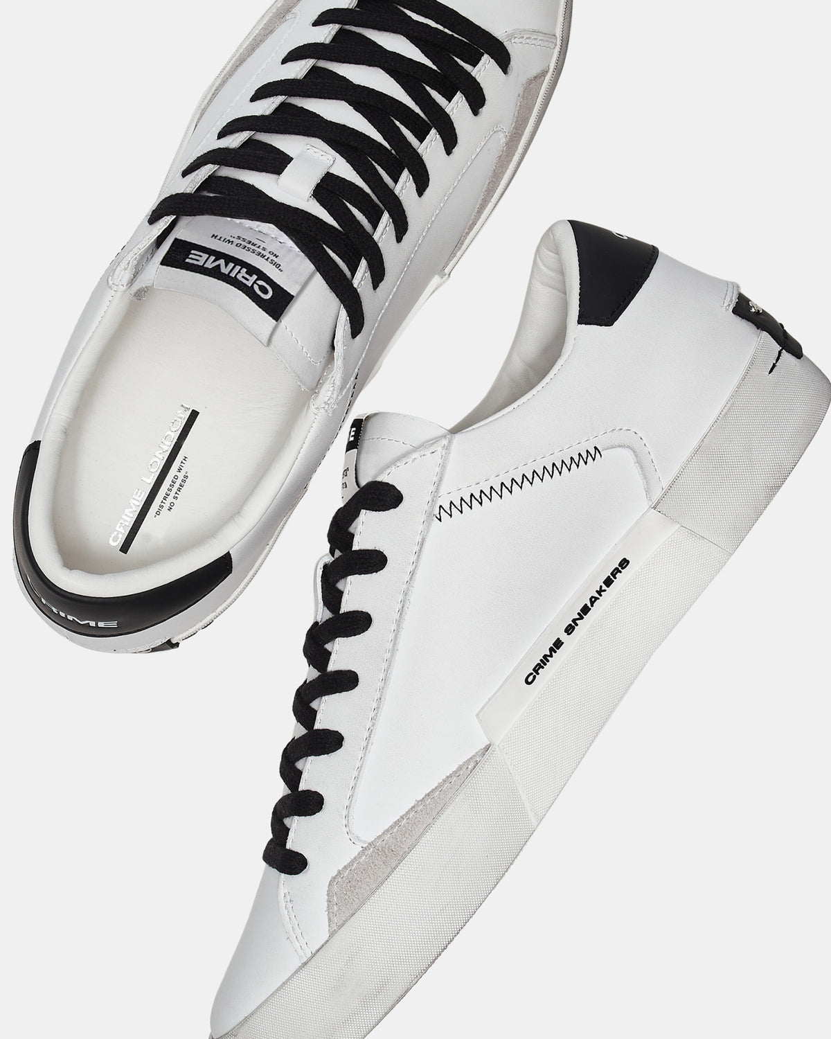 Tenis Crime London Distressed White-Black