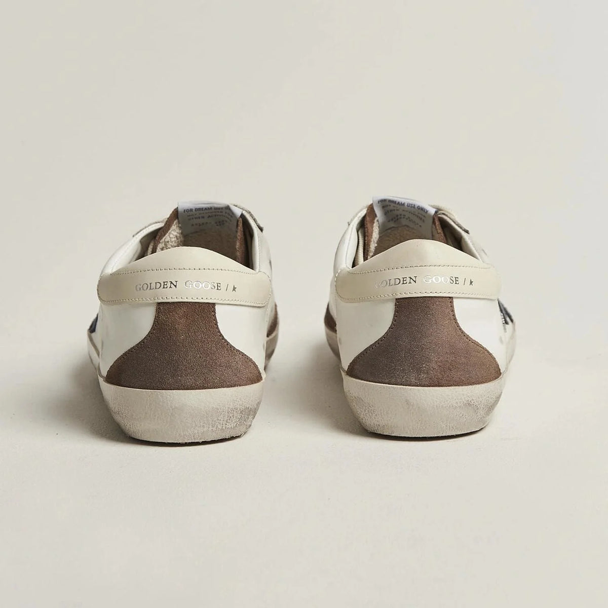 Zapatos Super-Star Hombre Blanco Marrón Azul Golden Goose